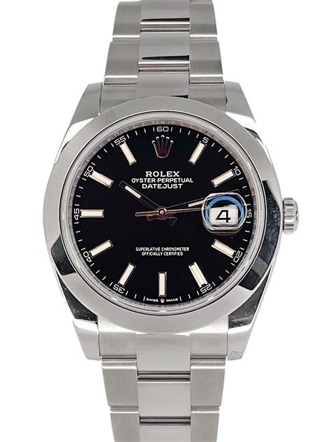 rolex oystersteel black dial.